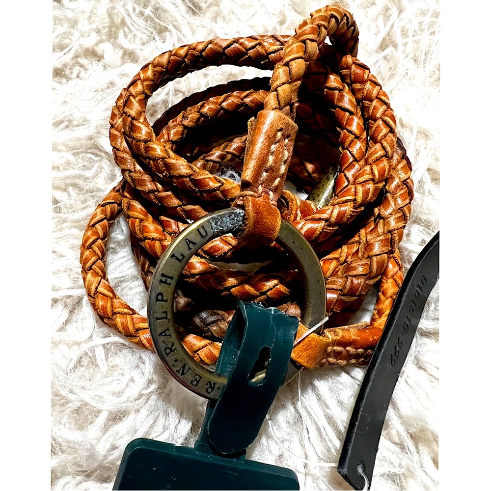 Lauren Ralph Lauren Leather Belt with Toggle Closure Size Medium